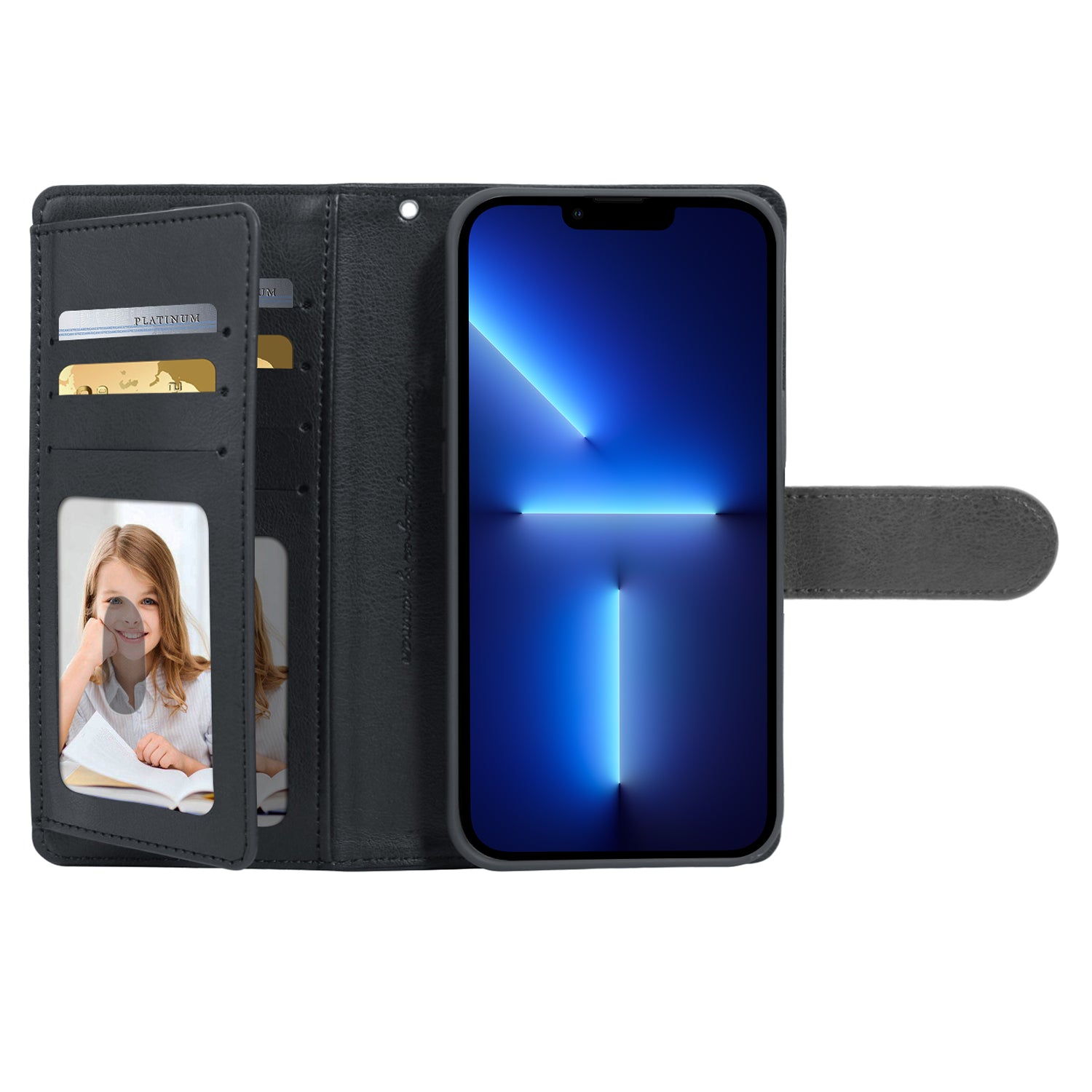 HANMAN Mila Series For iPhone 13 Pro 6.1 inch Folio Flip PU Leather Stand Cover Phone Wallet Case HANMAN Mila Series For iPhone 13 Pro 6.1 inch Folio Flip PU Leather Stand Cover Phone Wallet Case